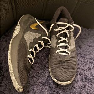 Nike Air Precision 2 Black Metallic Gold Mens Size 12